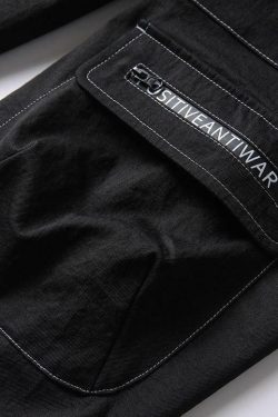 Y2K Grunge Cargo Pants - Retro 90s Fashion, Summer Y2K Outfits, Goth Y2K Style