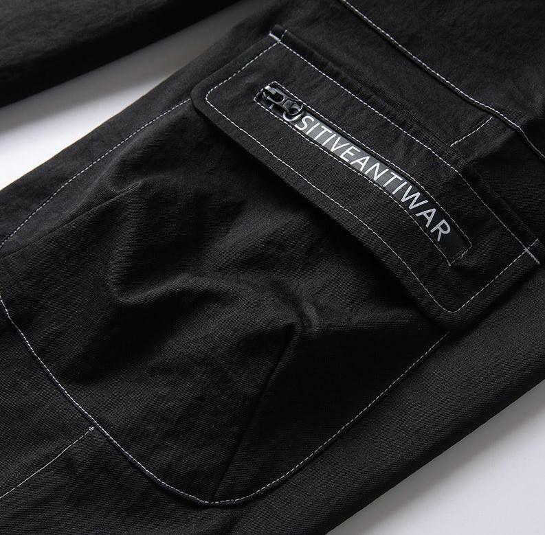 Y2K Grunge Cargo Pants - Retro 90s Fashion, Summer Y2K Outfits, Goth Y2K Style