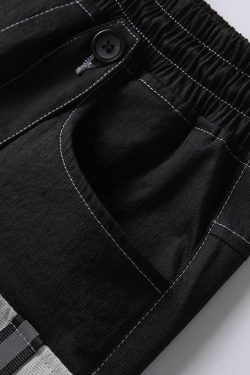 Y2K Grunge Cargo Pants - Retro 90s Fashion, Summer Y2K Outfits, Goth Y2K Style