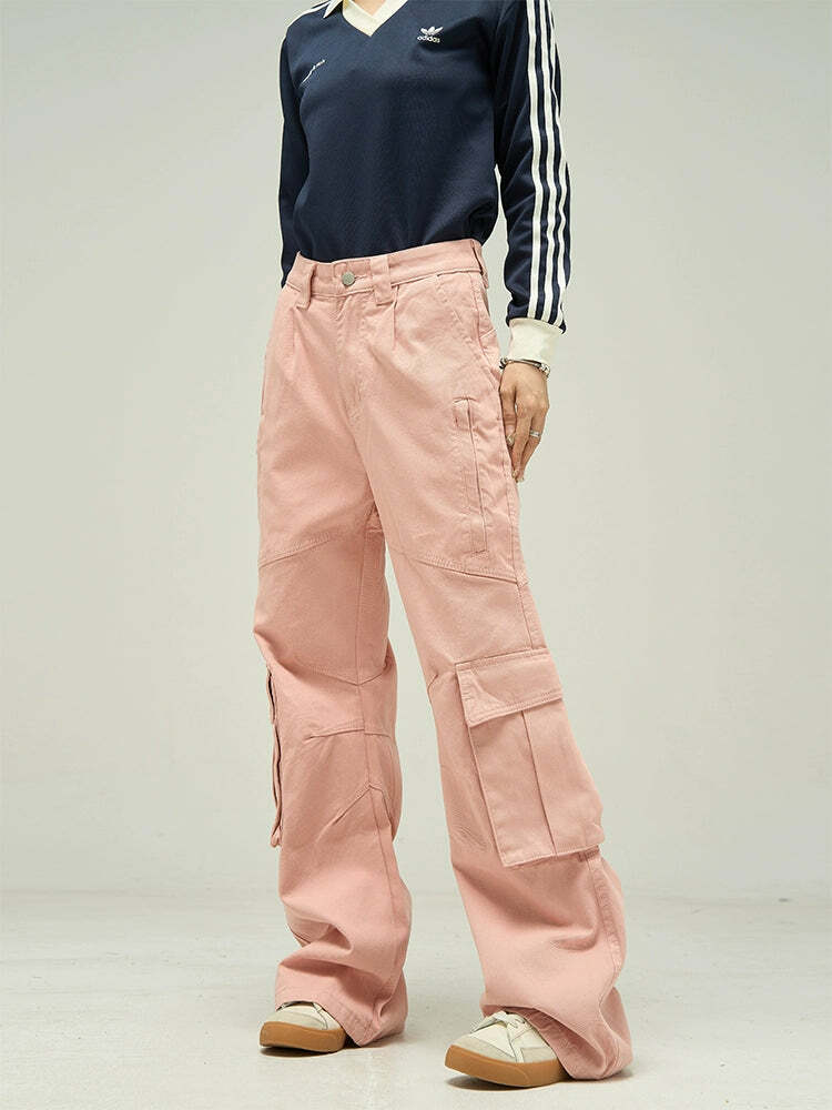 Y2K Grunge Cargo Pants - Retro 90s Fashion, Summer Y2K Outfits, Gothic Y2K Style