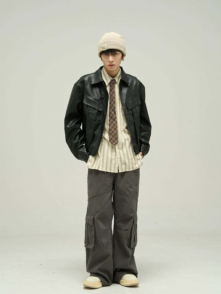 Y2K Grunge Cargo Pants - Retro 90s Fashion, Summer Y2K Outfits, Gothic Y2K Style