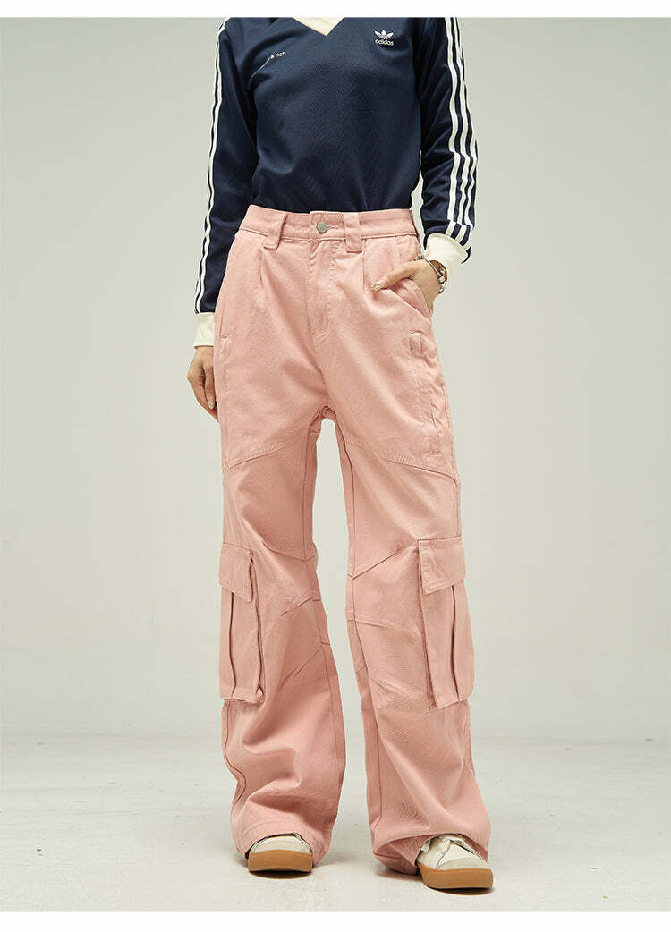 Y2K Grunge Cargo Pants - Retro 90s Fashion, Summer Y2K Outfits, Gothic Y2K Style