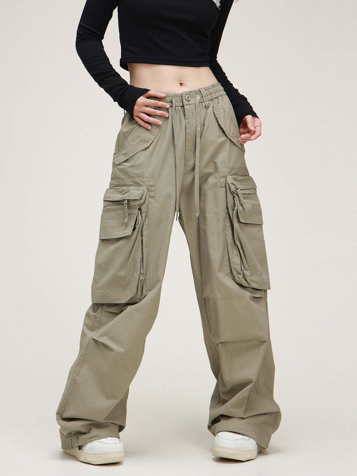 Y2K Grunge Cargo Pants - Retro 90s Fashion, Summer Y2K Outfits, Gothic Y2K Style
