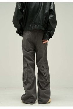 Y2K Grunge Cargo Pants - Retro 90s Fashion, Summer Y2K Outfits, Gothic Y2K Style