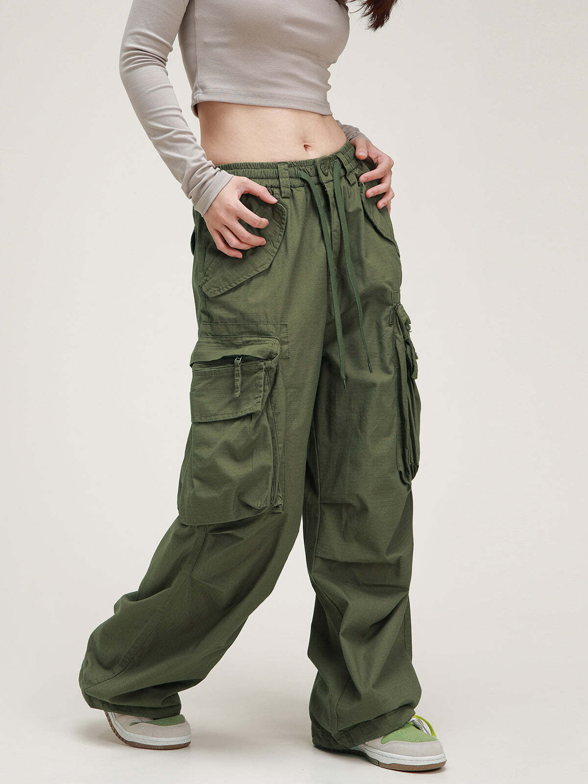 Y2K Grunge Cargo Pants - Retro 90s Fashion, Summer Y2K Outfits, Gothic Y2K Style