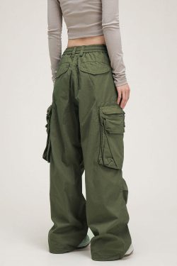 Y2K Grunge Cargo Pants - Retro 90s Fashion, Summer Y2K Outfits, Gothic Y2K Style