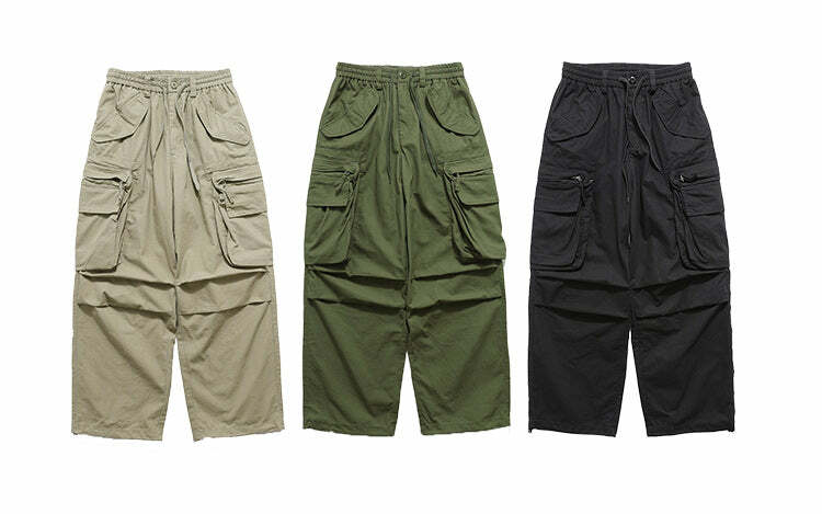 Y2K Grunge Cargo Pants - Retro 90s Fashion, Summer Y2K Outfits, Gothic Y2K Style