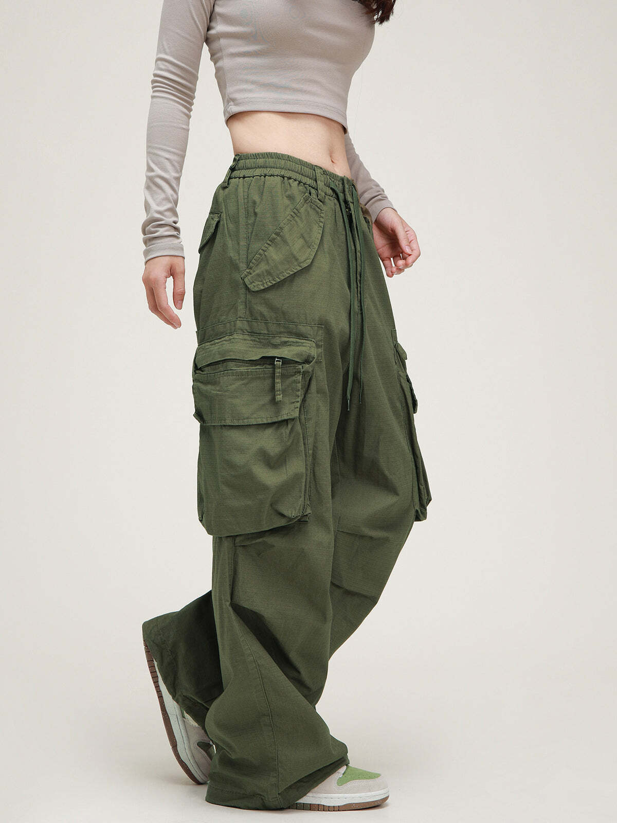 Y2K Grunge Cargo Pants - Retro 90s Fashion, Summer Y2K Outfits, Gothic Y2K Style
