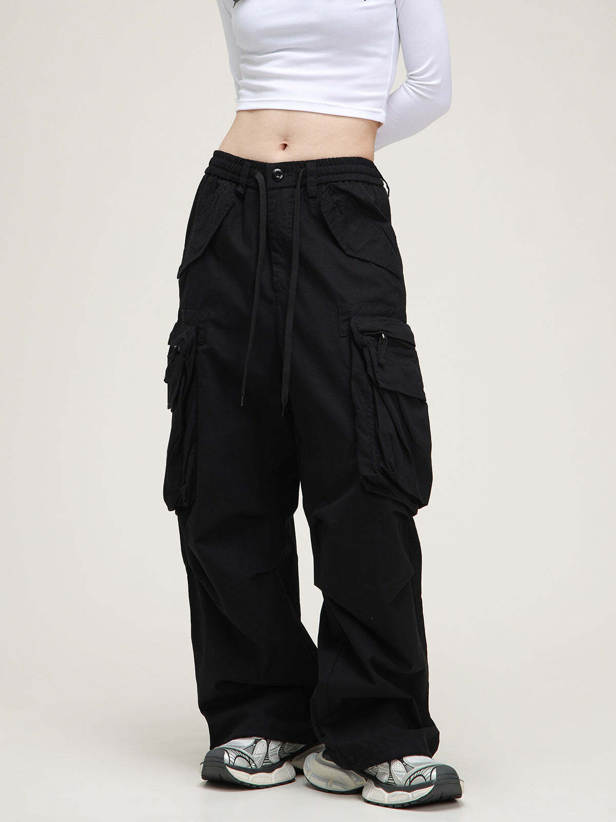 Y2K Grunge Cargo Pants - Retro 90s Fashion, Summer Y2K Outfits, Gothic Y2K Style