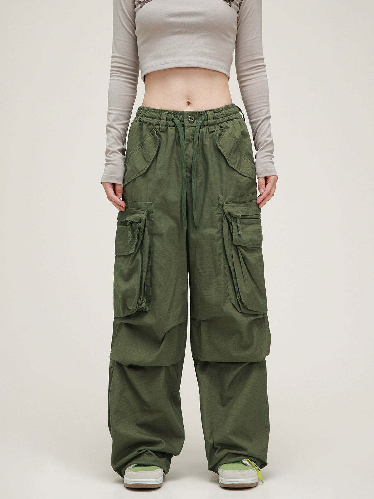 Y2K Grunge Cargo Pants - Retro 90s Fashion, Summer Y2K Outfits, Gothic Y2K Style