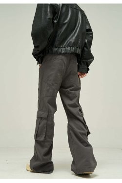 Y2K Grunge Cargo Pants - Retro 90s Fashion, Summer Y2K Outfits, Gothic Y2K Style