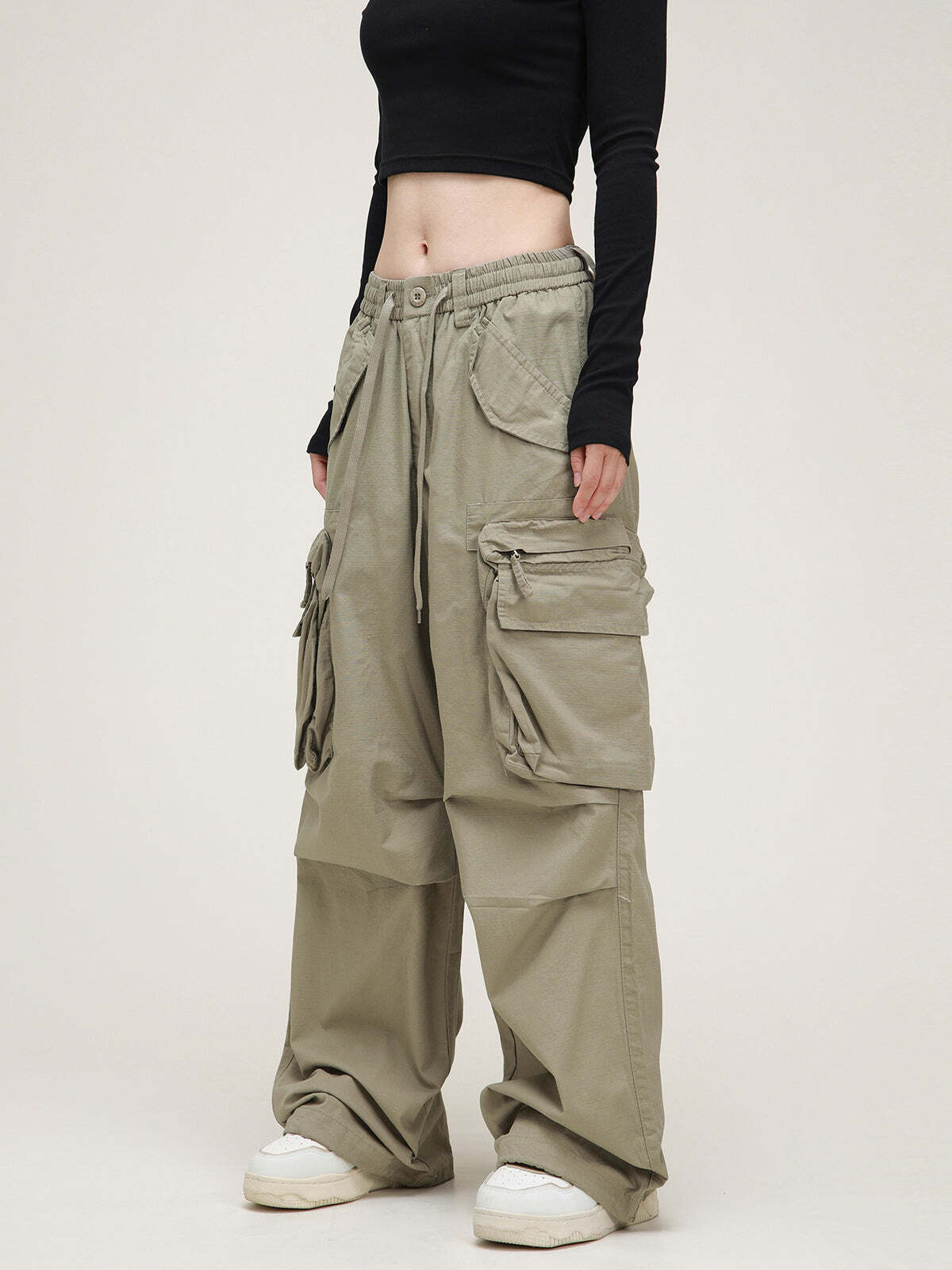 Y2K Grunge Cargo Pants - Retro 90s Fashion, Summer Y2K Outfits, Gothic Y2K Style