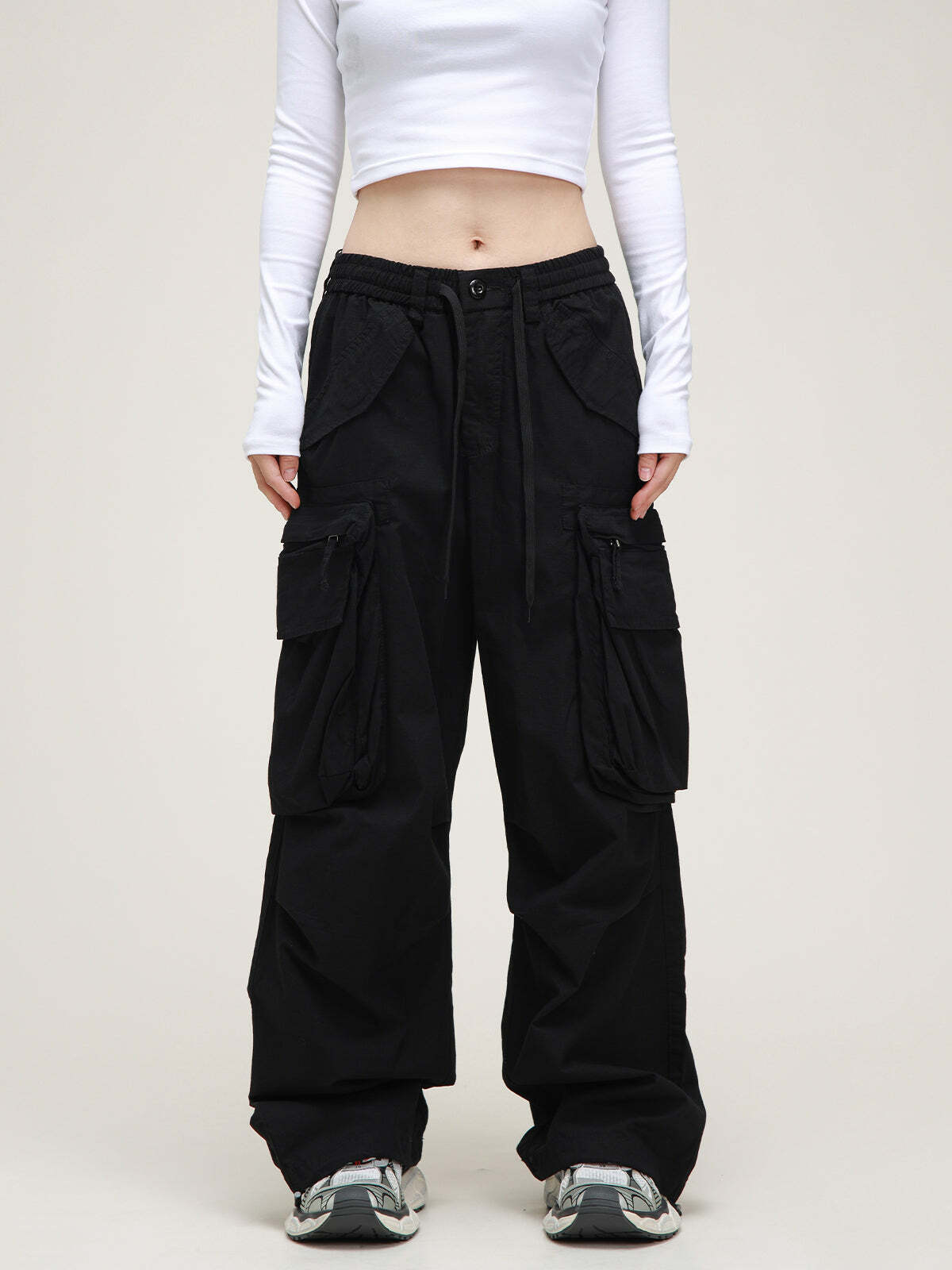 Y2K Grunge Cargo Pants - Retro 90s Fashion, Summer Y2K Outfits, Gothic Y2K Style