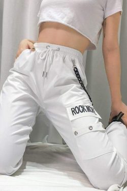 Y2K Grunge Cargo Pants - Retro 90s Fashion, Summer Y2K Outfits, Gothic Y2K Style