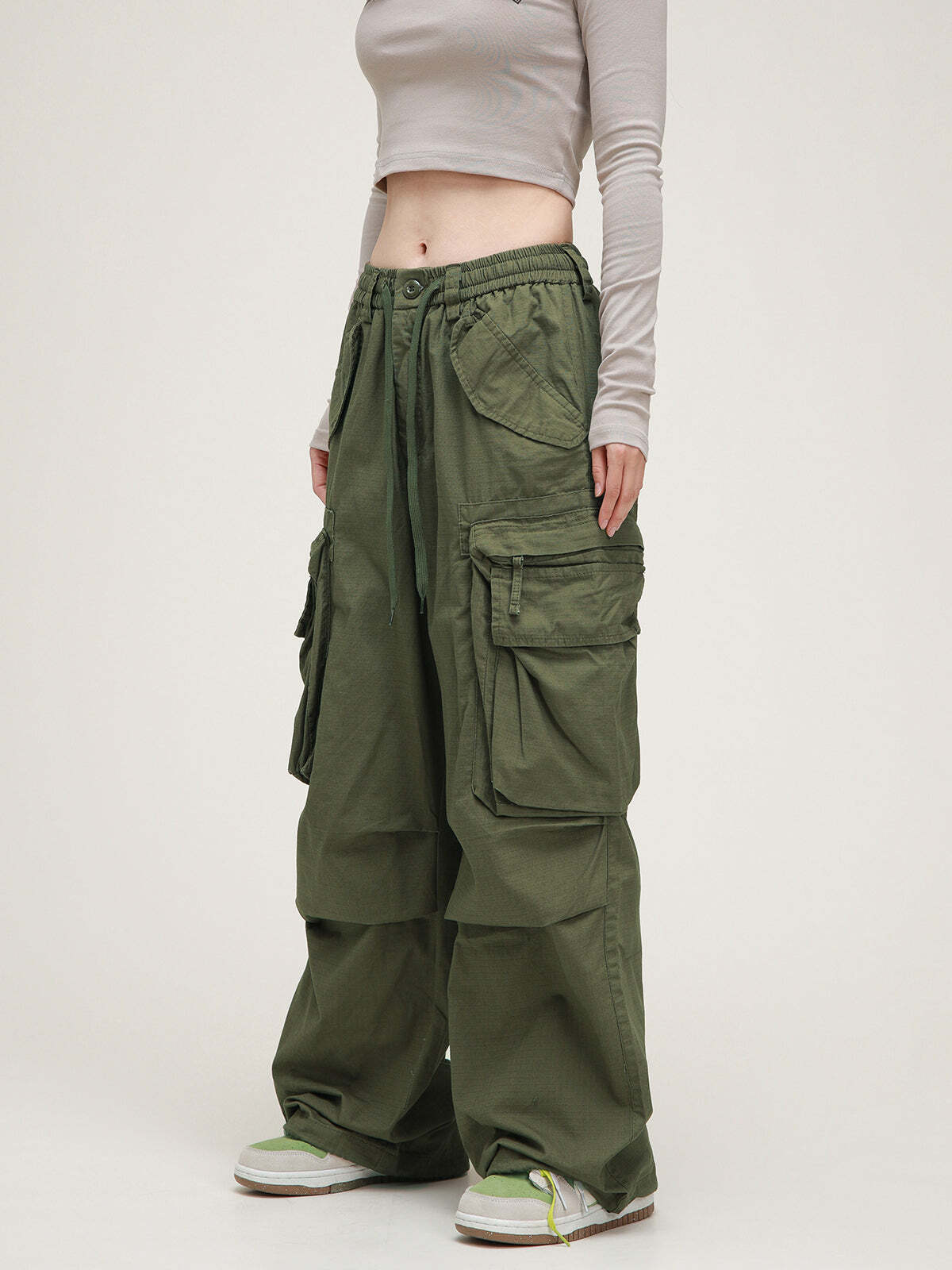 Y2K Grunge Cargo Pants - Retro 90s Fashion, Summer Y2K Outfits, Gothic Y2K Style
