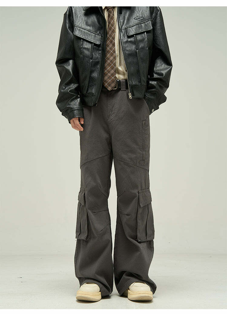 Y2K Grunge Cargo Pants - Retro 90s Fashion, Summer Y2K Outfits, Gothic Y2K Style