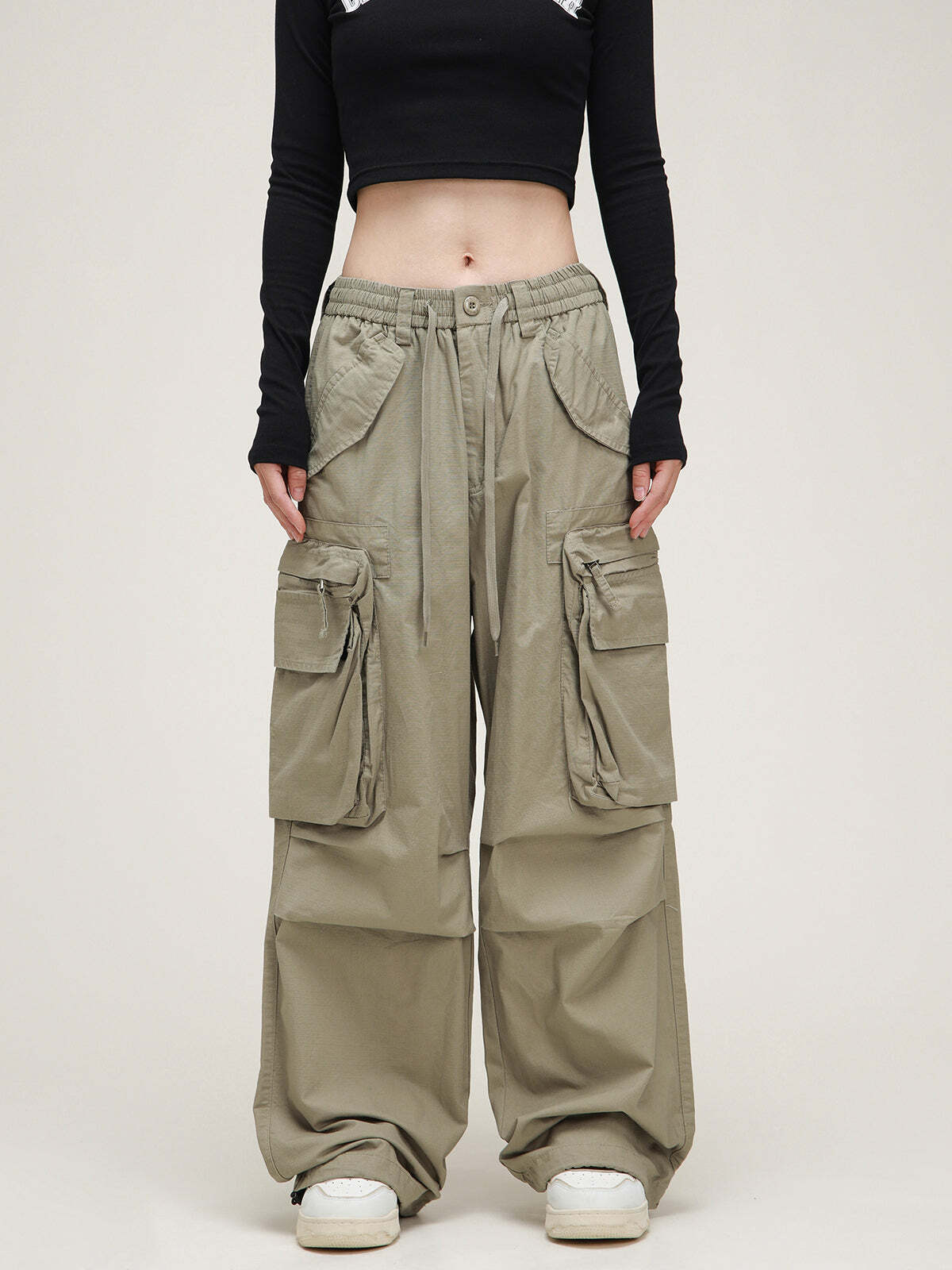 Y2K Grunge Cargo Pants - Retro 90s Fashion, Summer Y2K Outfits, Gothic Y2K Style