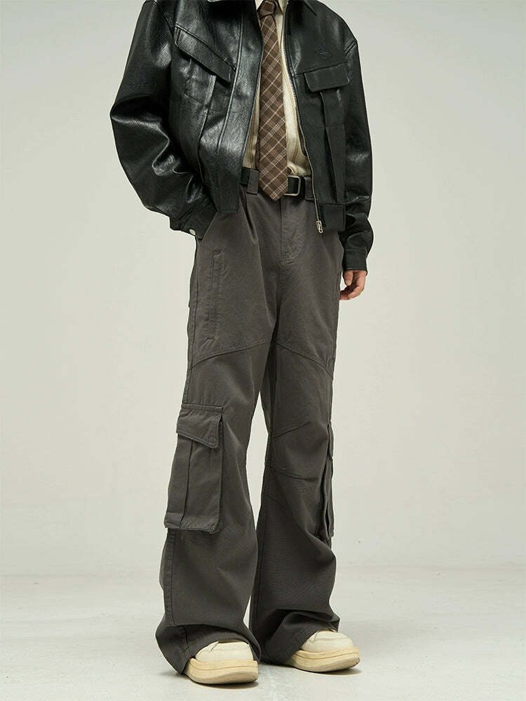 Y2K Grunge Cargo Pants - Retro 90s Fashion, Summer Y2K Outfits, Gothic Y2K Style
