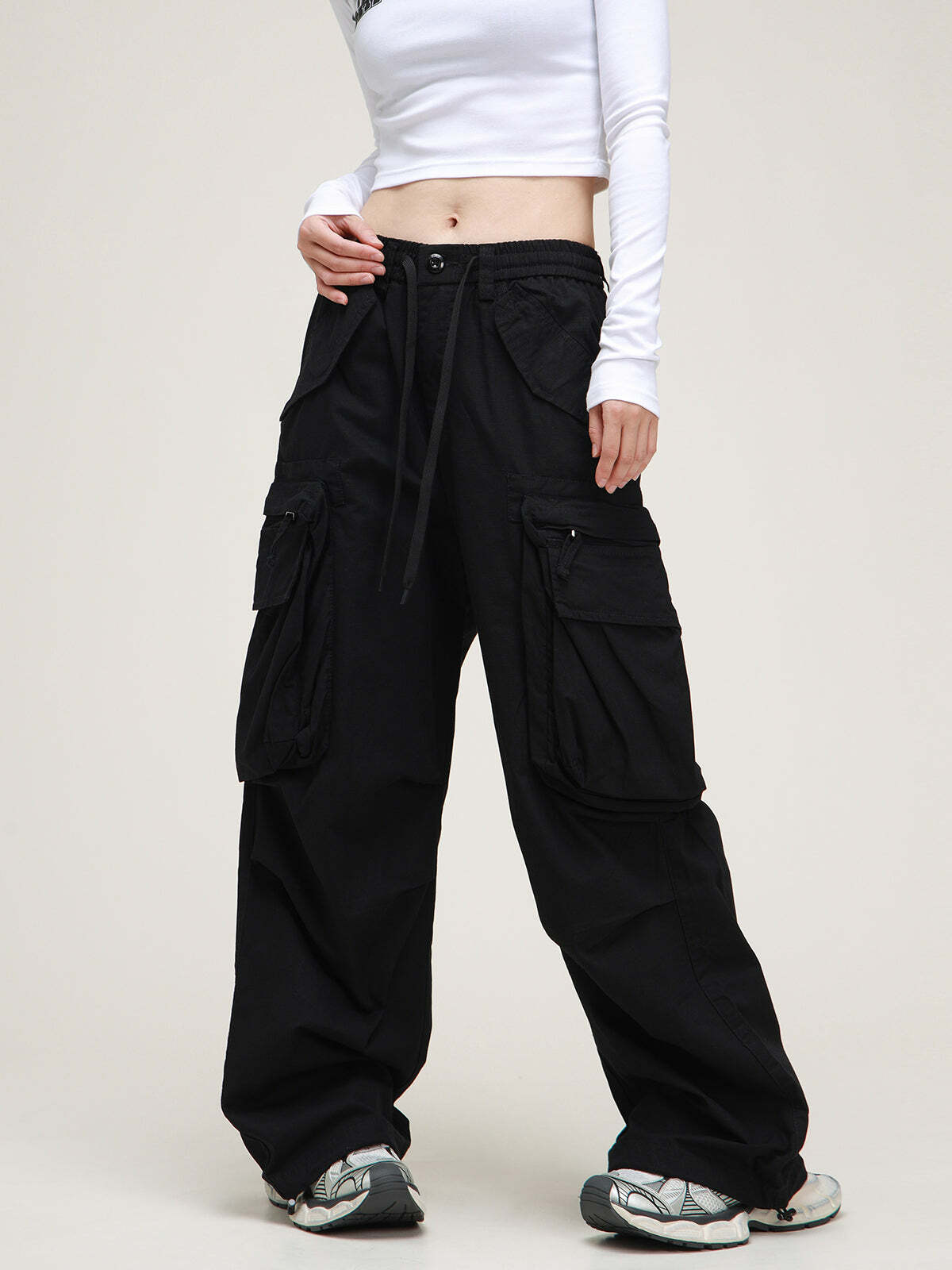 Y2K Grunge Cargo Pants - Retro 90s Fashion, Summer Y2K Outfits, Gothic Y2K Style