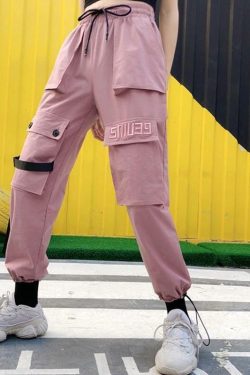 Y2K Grunge Cargo Pocketed Pants - 90s Retro Summer Outfit, Y2K Club & Party Fashion