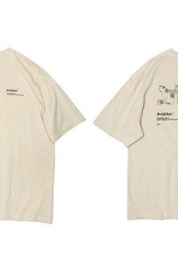Y2K Grunge Cat Massage Train Tee - Retro 90s Summer Outfit, Pastel Goth, Y2K Fashion