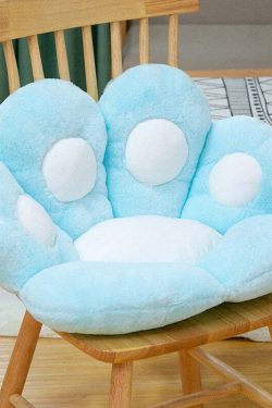 Y2K Grunge Cat Paw Pillow Seat Cushion - Retro 90s Summer Decor, Pastel Goth, Y2K Aesthetic