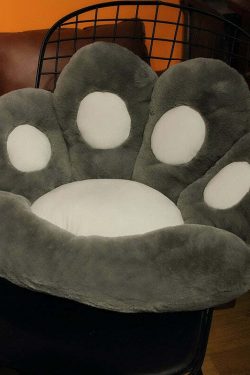 Y2K Grunge Cat Paw Pillow Seat Cushion - Retro 90s Summer Decor, Pastel Goth, Y2K Aesthetic