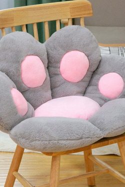 Y2K Grunge Cat Paw Pillow Seat Cushion - Retro 90s Summer Decor, Pastel Goth, Y2K Aesthetic