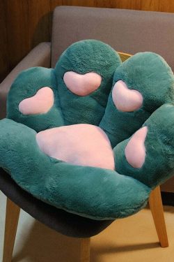 Y2K Grunge Cat Paw Pillow Seat Cushion - Retro 90s Summer Decor, Pastel Goth, Y2K Aesthetic