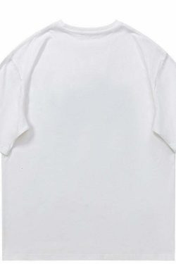 Y2K Grunge Cat Taiyaki Tee - Retro 90s Fashion, Summer Y2K Outfits, Pastel Goth Style