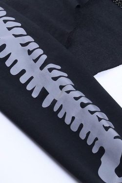 Y2K Grunge Chain Crop Hoodie - 90s Retro Summer Outfit, Y2K Party & Club Fashion