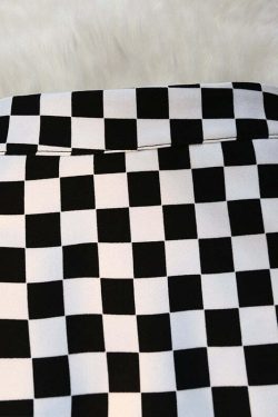 Y2K Grunge Checkerboard Long Skirt - Retro 90s Fashion, Summer Y2K Outfits, Pastel Goth Style