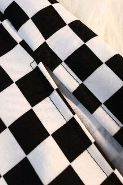 Y2K Grunge Checkerboard Long Skirt - Retro 90s Fashion, Summer Y2K Outfits, Pastel Goth Style