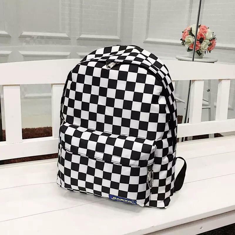Y2K Grunge Checkered Backpack - Perfect for 90s Outfits, Summer Y2K Fashion, and Retro Style