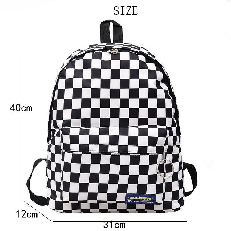 Y2K Grunge Checkered Backpack - Perfect for 90s Outfits, Summer Y2K Fashion, and Retro Style
