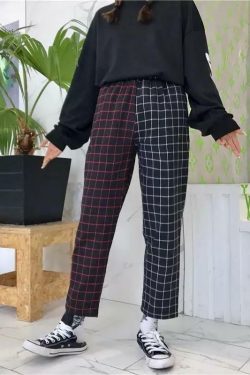 Y2K Grunge Checkered Pants - Retro 90s Fashion, Summer Outfits, and Gothic Y2K Style