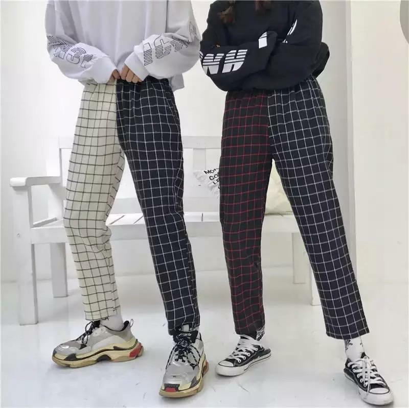 Y2K Grunge Checkered Pants - Retro 90s Fashion, Summer Outfits, and Gothic Y2K Style