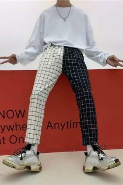 Y2K Grunge Checkered Pants - Retro 90s Fashion, Summer Outfits, and Gothic Y2K Style