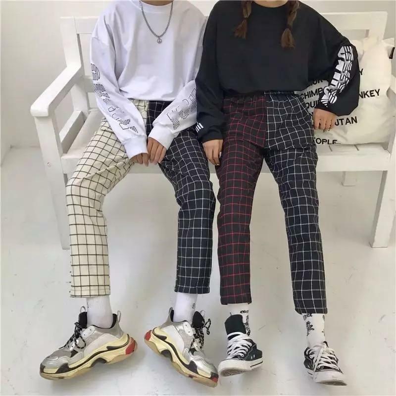Y2K Grunge Checkered Pants - Retro 90s Fashion, Summer Outfits, and Gothic Y2K Style