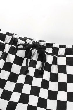 Y2K Grunge Checkered Pants - Retro 90s Summer Outfit, Y2K Club & Party Fashion