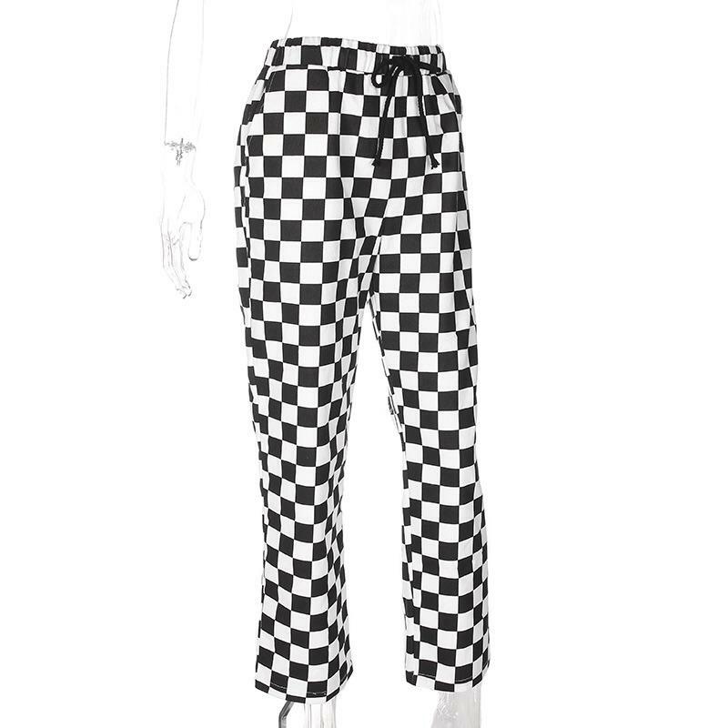 Y2K Grunge Checkered Pants - Retro 90s Summer Outfit, Y2K Club & Party Fashion