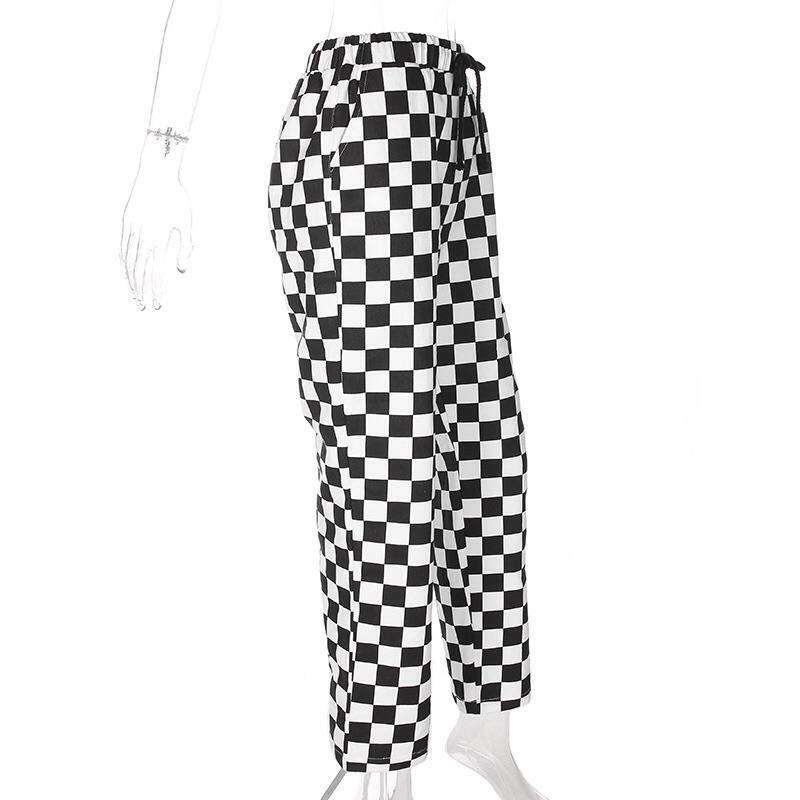 Y2K Grunge Checkered Pants - Retro 90s Summer Outfit, Y2K Club & Party Fashion