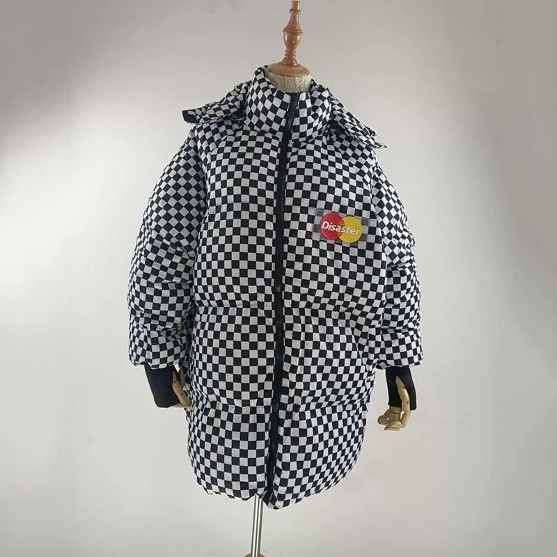 Y2K Grunge Checkered Puffer Jacket - Retro 90s Fashion, Summer & Party Outfits