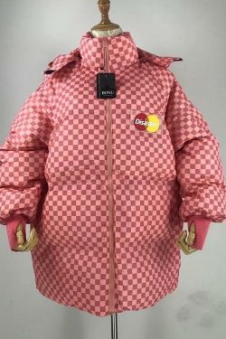 Y2K Grunge Checkered Puffer Jacket - Retro 90s Fashion, Summer & Party Outfits