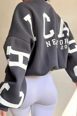 Y2K Grunge Chicago Sweater - Retro 90s Fashion, Summer Outfits, and Pastel Goth Style