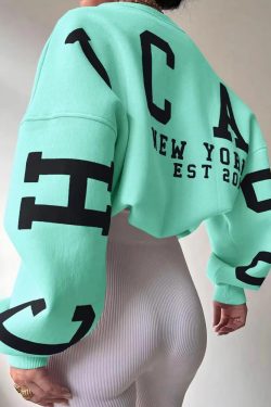 Y2K Grunge Chicago Sweater - Retro 90s Fashion, Summer Outfits, and Pastel Goth Style