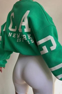 Y2K Grunge Chicago Sweater - Retro 90s Fashion, Summer Outfits, and Pastel Goth Style