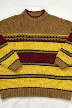 Y2K Grunge Chunky Knit Sweater - Retro 90s Fashion, Pastel Goth, Vintage Y2K Outfits