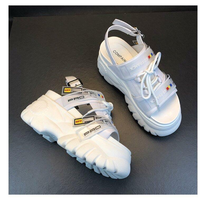 Y2K Grunge Chunky Wedged Sandals - Retro 90s Fashion, Summer Y2K Outfits, Pastel Goth Style