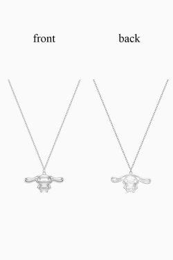 Y2K Grunge Cinnamoroll Sterling Silver Necklace with Pendant - TIDE COLOR x SANRIO